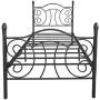Twin Size Metal Platform Bed Frame with Headboard, Mattress Foundation, Box Spring Replacement, Twin, Black Twin Size Metal Platform Bed Frame with Headboard, Mattress Foundation, Box Spring Replacement, Twin, Black