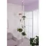 BAOYOUNI 7-Layer Indoor Plant Stands Spring Tension Pole Metal Flower Display Rack Space Saver Corner Floral Pot Hanger Shelf, Ivory BAOYOUNI 7-Layer Indoor Plant Stands Spring Tension Pole Metal Flower Display Rack Space Saver Corner Floral Pot Hanger Shelf, Ivory