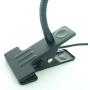 QUANS 5W Clip on Clamp Gooseneck COB LED Desk Table Light lamp Cool White 19inch Neck Black