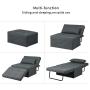 Diophros Ottoman Sleeper Sofa Bed, 4 in 1 Convertible Chair Multi-Function Folding Guest Sofa Chair for Living Room, Apartment (Deep Grey)