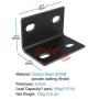 OTTFF 10 Pcs 1¾x1¾x2¾ in Slotted Hole Bed Corner Braces, DIY Adjustable L Bracket, Heavy Duty Steel Brackets, Black Powder Coated 90°Arc Angle Support Metal Holder Joint Fastener