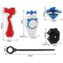 Elfnico Bey Battle Gyro Burst Battle Evolution Metal Fusion Attack Set with 4D Launcher Grip Battle Set