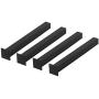 MBQQ Furniture Legs H28'' Rustic Decory Table Legs,Heavy Duty Metal Desk Legs,Dining Table Legs,Set of 4 Black,DIY Iron Legs