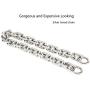 22.5 Inch Gorgeous Heavy Metal Bag Chain Purse Handle Shoulder Strap Replacement (Silver, Large)