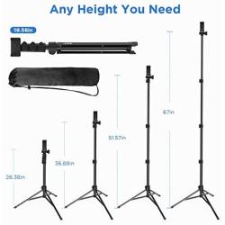 Phone Tripod,LETSCOM 67-inch Extendable Selfie Stick Tripod Stand with Phone Holder,Remote Shutter for Video Recording/Photography/Live Streaming,Compatible with iPhone & Android Phone & Camera