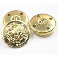 14 Piece Metal Blazer Button Set - for Blazer, Suits, Sport Coat, Uniform, Jacket (Gold)15mm 20mm