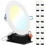 Sunco Lighting 16 Pack 6 Inch Slim LED Downlight with Junction Box, Select from 5 Colors (2700k/3000k/3500k/4000k/5000k), 14W=100W, 850 LM, Dimmable, Selectable Recessed Fixture, IC Rated - UL Sunco Lighting 16 Pack 6 Inch Slim LED Downlight with Junction Box, Select from 5 Colors (2700k/3000k/3500k/4000k/5000k), 14W=100W, 850 LM, Dimmable, Selectable Recessed Fixture, IC Rated - UL