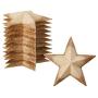 Wooden Stars for Crafts, Star Cutouts (2.9 x 2.9 x 0.5 In, 12 Pieces)