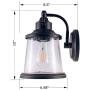 YaoKuem Outdoor Wall Lantern, Wall Sconce as Porch Lighting Fixture, E26 Medium Base, Metal Housing Plus Glass, Oil Rubbed Bronze Finish, Bulbs not Included