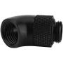 G1/4'' PC Thread Water Cooling Rotary Adapter 45 Degree Bend Angle Rotating Water Cooled Elbow Rotary Fitting Adapter for CPU Water Cooling Heatsink
