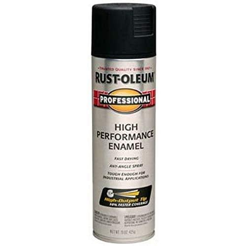 Rust-Oleum Available 239107 Professional High Performance Enamel Spray Paint, 15 oz, Semi-Gloss Black