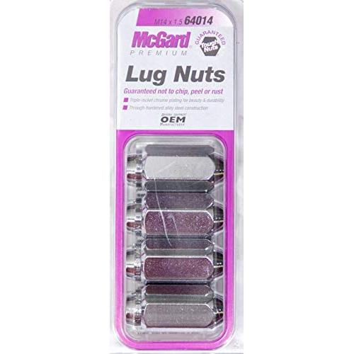 McGard 64014 Chrome Cone Seat Style Lug Nuts (M14 x 1.5 Thread Size) - Set of 4