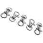 50 Pack - Premium Metal Lobster Claw Clasp Hook Craft Findings - 1.5 Inch Clip with Trigger Snap and Round Eye Swivel D Ring by Specialist ID (Silver)