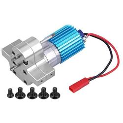 RC Gearbox, Metal Gear Box Speed Change with 370 Brush Motor for WPL 1633 RC Car(Silver)