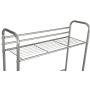 HOMEFORT Bathroom Space Saver,2-Tier Over the Toilet Storage Rack, Freestanding Metal Storage Shelves, Bathroom Shelf, Metal Shelf Organizer in Silver,24.02'' Wx8.07 Dx61.42'' H