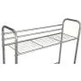 HOMEFORT Bathroom Space Saver,2-Tier Over the Toilet Storage Rack, Freestanding Metal Storage Shelves, Bathroom Shelf, Metal Shelf Organizer in Silver,24.02'' Wx8.07 Dx61.42'' H