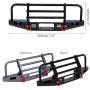 Joguly Metal TRX4 Front Bumper with Led Lights for Traxxas TRX4 Axial SCX10 SCX10 II 90046 90047 RC Car Crawler Upgrade Part, Aluminum Alloy (Black)