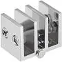 WEIJ Bilateral 180 Degree Glass Door Cupboard Showcase Cabinet Clamp Glass Hinge Replacement Parts, Pack of 4