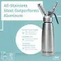 Whipped Cream Dispenser Stainless Steel - Professional Whipped Cream Maker - Gourmet Cream Whipper - Large 500ml / 1 Pint Capacity Canister - Includes 3 Culinary Decorating Nozzles Whipped Cream Dispenser Stainless Steel - Professional Whipped Cream Maker - Gourmet Cream Whipper - Large 500ml / 1 Pint Capacity Canister - Includes 3 Culinary Decorating Nozzles