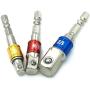 PANOVO (3Pcs) PE-14000 Power Hand Tools Sockets Adapter sets, Hex Square Nuts Driver Drill Impact Socket Extension Bit Adapter Socket Wrench Adapter Set 1/4'' 3/8'' 1/2'' drive.