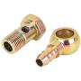 X AUTOHAUX 2 Sets 16mm Banjo Hose Barb Bolt Fittings Banjo Bolt Washer Bronze Tone Metal for Motorcycle Car