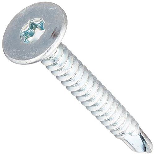 Small Parts-1032KWTF Steel Self-Drilling Screw, Zinc Plated Finish, Wafer Head, Star Drive, #3 Drill Point, #10-16 Thread Size, 2'' Length (Pack of 25)