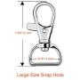 Paxcoo 100 Pcs Key Chain Hooks with Key Rings (Large Size)
