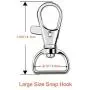 Paxcoo 100 Pcs Key Chain Hooks with Key Rings (Large Size)