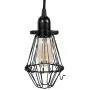 Rustic State Set of 4 Industrial Vintage Style | Hanging Pendant Metal Wire Cage | Adjustable Light Fixture Lamp Guard (Black) Rustic State Set of 4 Industrial Vintage Style | Hanging Pendant Metal Wire Cage | Adjustable Light Fixture Lamp Guard (Black)