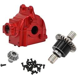 F Fityle 1:14 Upgrade Metal Gear Box Shell and Differential RC Car Part for Wltoys144001 Buggy Accessories - Red