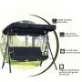 Outsunny 3-Person Porch Lawn Swing with Canopy, Outdoor Yard Glider Swing Chair with Stand, Black Outsunny 3-Person Porch Lawn Swing with Canopy, Outdoor Yard Glider Swing Chair with Stand, Black