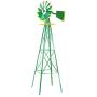 XtremepowerUS 8FT Green Metal Windmill Yard Garden Wind Mill