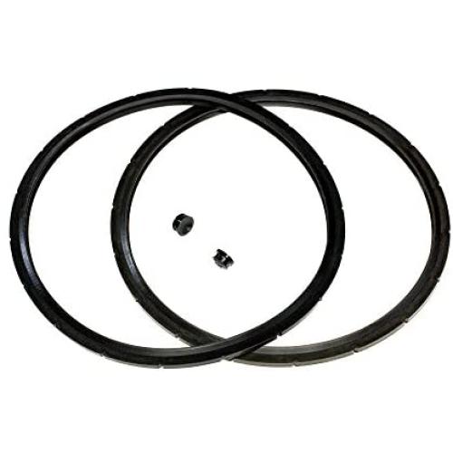 2-Pack of Presto Pressure Cooker Sealing Ring / Gasket & Overpressure Plug (2 Sets per Pack) - Fits Various 6-Quart Presto Models - Corresponds to 09936 - By IMPRESA