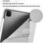 SIWENGDE Case for iPad Pro 11 Inch 2020 2nd Generation Support iPad 2nd Pencil Charging & Pair, Slim Trifold Stand Smart Protective Case Cover for Kids, Auto Wake/Sleep (Gray)