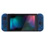 eXtremeRate Transparent Clear Blue Back Plate for Nintendo Switch Console, NS Joycon Handheld Controller Housing with Full Set Buttons, DIY Replacement Shell for Nintendo Switch