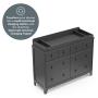 Storkcraft Moss 6 Drawer Universal Double Dresser (Gray) - Bedroom Furniture Storage, Modern Farmhouse Style, Sturdy and Durable Wood Construction, 6 Deep Spacious Drawers, Steel Hardware