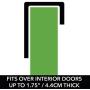 mDesign Decorative Metal Over Door 10 Hook Storage Organizer Rack - for Coats, Hoodies, Hats, Scarves, Purses, Leashes, Bath Towels, Robes, Mens and Womens Clothing - Black Chrome