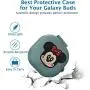 Minnie Mouse Silicone Case for Samsung Galaxy Buds Live, 5 in 1 Silicone Accessories Set Protective Cover,Silicone Case/Keychain/Carabiner/Metal dust Sticker/Cleaning Brush
