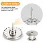 15 Sets Instant Button Pins Replacement Jean Buttons No Sew Adjustable Button Metal Replacement Kit,Silver 17mm