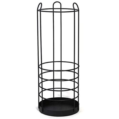 onSTAGE -Tall Umbrella Stand Holder-Large Black Iron Umbrella Rack for Home and Office Deco, Round Metal Umbrella Basket, Big Wire Entryway Storage for Canes Walking Sticks Umbrellas, Modern Simple