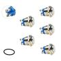 MONZYDQ 5Pcs 16mm5/8'' Momentary Push Button Switch,Waterproof Metal Pushbutton 220V AC 2A Self-Reset for Car Modificine.(High Round Head)