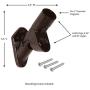 Evergreen Flag Two-Position Cast Iron Bronze Flag Pole Bracket for Your Flag Poles, Flag Pole Hardware for The Home, Patio, Lawn, Yard Weather Safe and Durable
