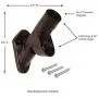 Evergreen Flag Two-Position Cast Iron Bronze Flag Pole Bracket for Your Flag Poles, Flag Pole Hardware for The Home, Patio, Lawn, Yard Weather Safe and Durable Evergreen Flag Two-Position Cast Iron Bronze Flag Pole Bracket for Your Flag Poles, Flag Pole Hardware for The Home, Patio, Lawn, Yard Weather Safe and Durable
