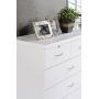 Hodedah HI70DR White Chest of Drawers with Locks