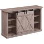 Pamari Wrangler Sliding Barn Door TV Stand, Ashland Pine