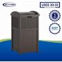 Suncast 33 Gallon Hideaway Can Resin Outdoor Trash with Lid Use in Backyard, Deck, or Patio, Brown