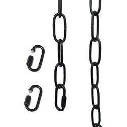 WOERFU 6 feet Black Pendant Light Fixture Chain Permits Installation Of Chain-Hung Fixtures On High Ceilings with Maximum Fixture Weight Of 50 Pounds