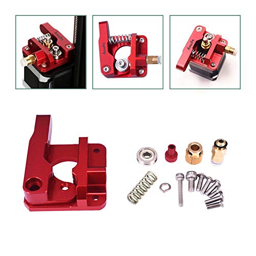 Houkr 3D Printer Parts Extruder Upgrade Replacement, MK8 Extruder Aluminum Alloy Block Bowden Extruder 1.75mm Filament for Creality 3D Ender 3,CR-7,CR-8, CR-10, CR-10S, CR-10 S4 S5 (Right Side)
