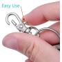 120PCS Premium Swivel Lanyard Snap Hook with Key Rings, Metal  Hooks  Keychain Hooks for Lanyard Key Rings Crafting