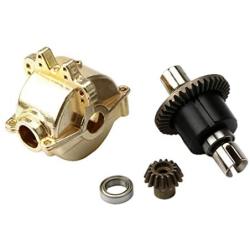 LoveinDIY 1pc Gear Box Housing + Differential for WLtoys 1/18 RC Car A969 Metal Parts